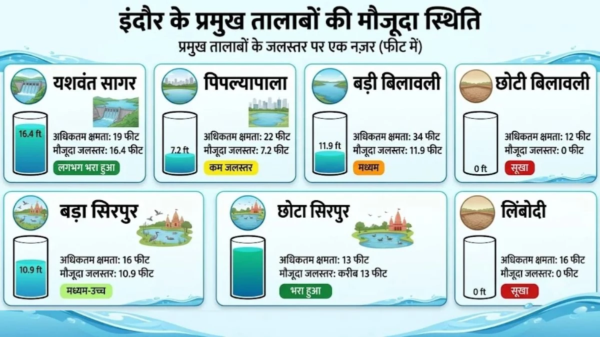 इंदौर में अभी से छाने लगा जलसंकट, सूखे पड़े तालाब, हांफने लगे बोरिंग, निजी हैंडपंप और टैंकरों से पानी खरीद रहे लोग
