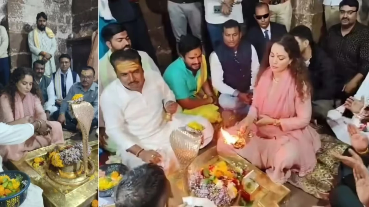 बाबा ओंकारेश्वर के दर्शन करने पहुंचीं Kangana Ranaut, पूजा-अर्चना के बाद मांगी ये खास मन्नत