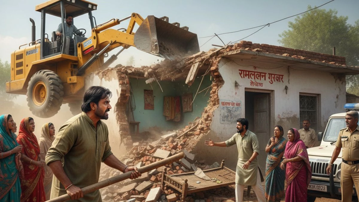 बेटी ने की लव मैरिज तो पिता ने लिया रिवेंज, ग्वालियर में ससुर ने दामाद के घर चलवाया बुलडोजर