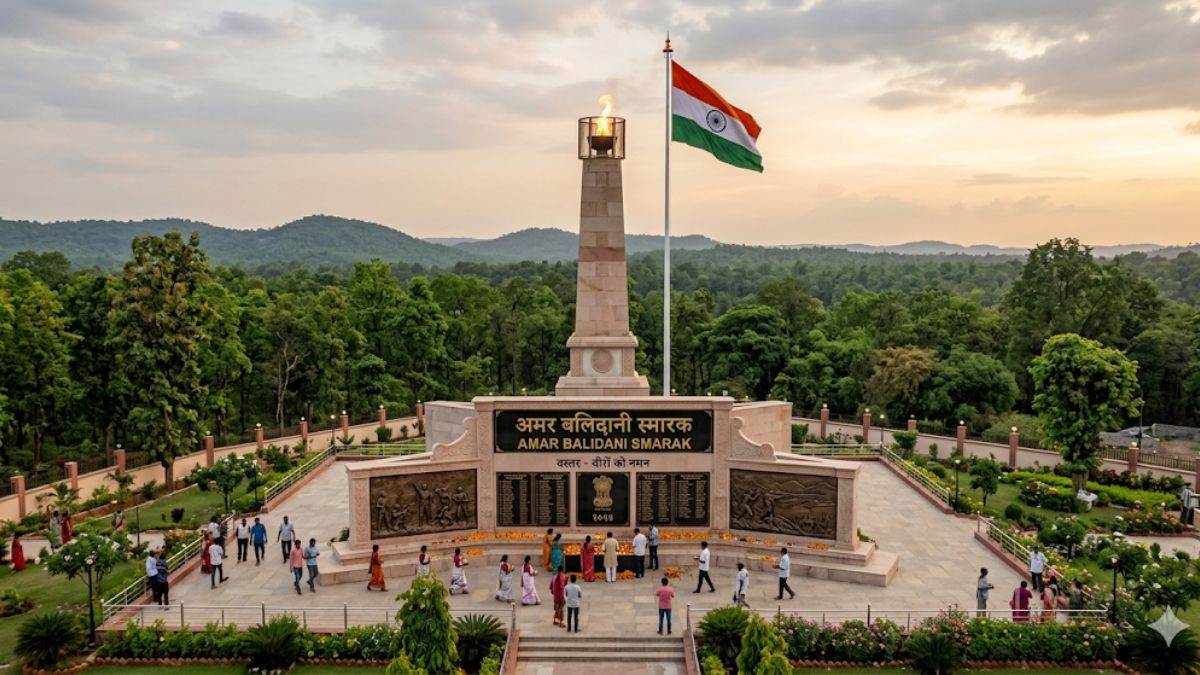 बस्तर के जिन दुर्गम इलाकों में कभी माओवादियों का खौफ बोलता था अब वहां बलिदानी जवानों के स्मारक सुनाएंगे शौर्य गाथा