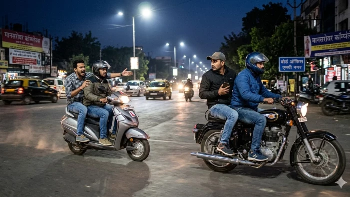 भोपाल में बाइक सवार युवक से मोबाइल झपटा, पीड़ितों ने एक्टिवा से 2 किमी तक बदमाशों को खदेड़ा