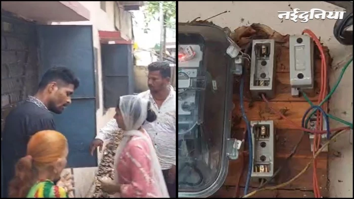 खंडवा में बिजली संकट पर फूटा गुस्सा, महिलाओं ने बिजली दफ्तर के गेट पर मारीं लातें, बोले- बाहर निकलो; तेवर देख भागे कर्मचारी