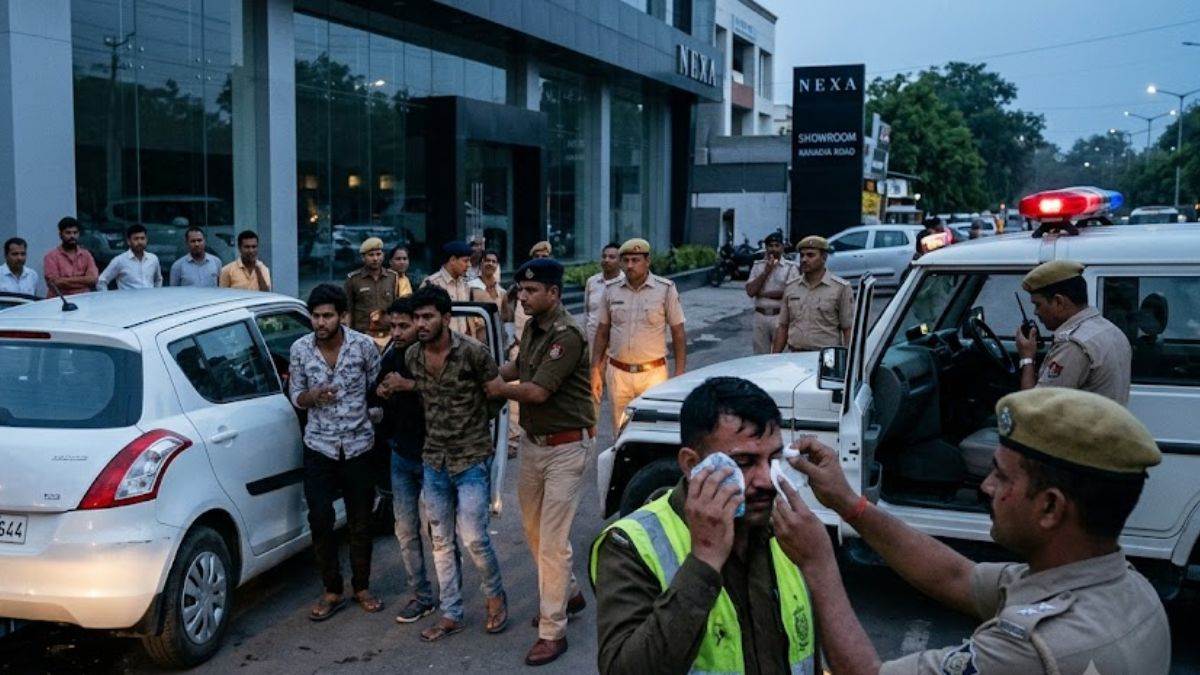 इंदौर में शराबी कार सवारों ने पुलिस टीम पर हमला, तीन जवान घायल, चार आरोपित गिरफ्तार