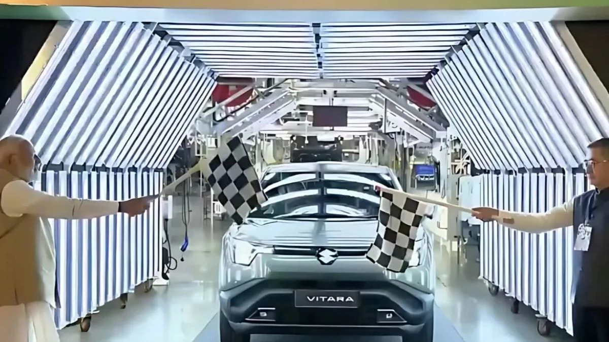 Maruti e Vitara का प्रॉडक्शन हुआ शुरू, PM Modi ने दिखाई हरी झंडी; 100 देशों में होगी एक्सपोर्ट