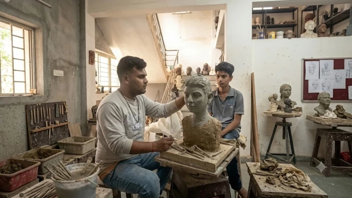 चेहरे के भाव, आंखों की बारीकी उकेरने के लिए चाहिए ढेर सारा धैर्य, Gen Z कर रहे मिट्टी के बर्तनों से मूर्तिकला
