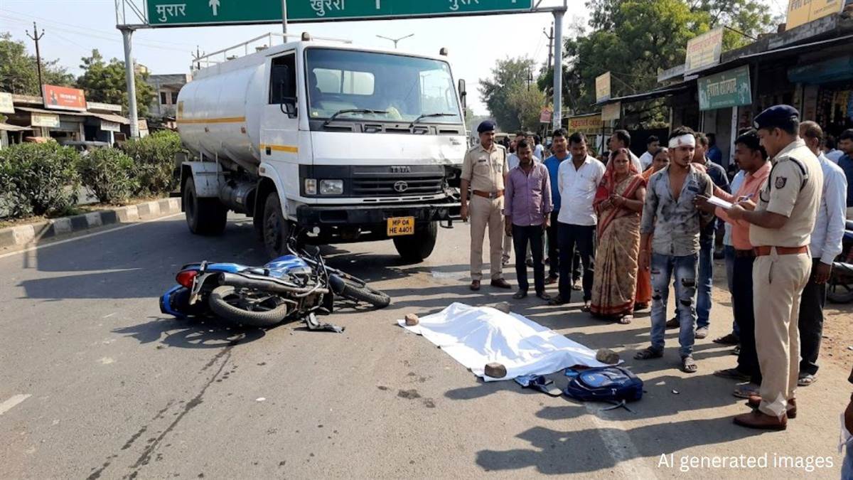 तेज रफ्तार टैंकर ने 12वीं के छात्र को कुचला, मौके पर ही मौत; इकलौते चिराग की बुझी सांसें