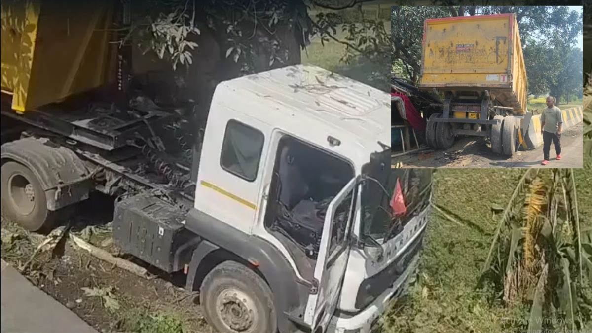 कटनी से उमरिया आ रहा ट्रक अनियंत्रित होकर दुकान में घुसा, बेटे की मौत; पिता हुए घायल