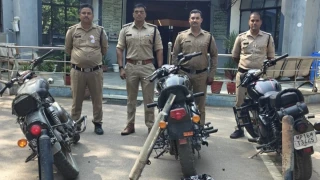 तेज आवाज वाली बुलेट पर ग्वालियर पुलिस का एक्शन, मॉडिफाइड साइलेंसर वाली बुलेट सीज; MV एक्ट में चालान