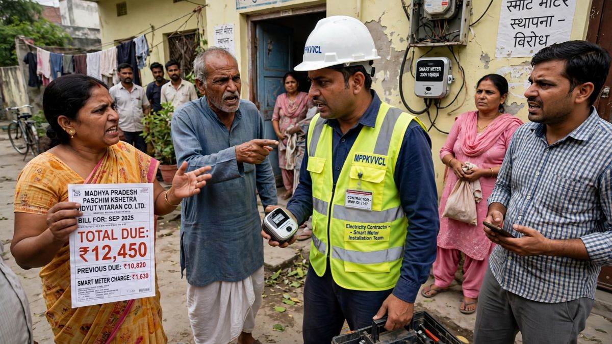 MP के शिवपुरी में स्मार्ट मीटर पर बवाल, बिना बताए मीटर लगाने पर भड़के, बिल देख उड़े होश; लोगों ने किया हंगामा