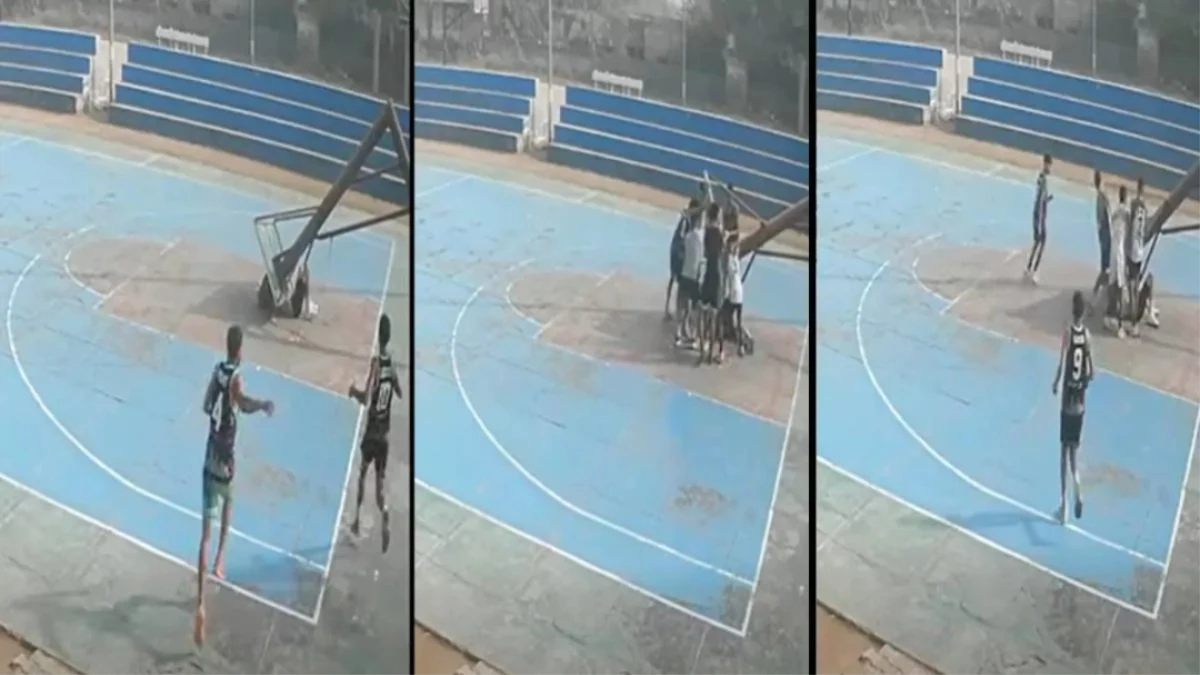 रोहतक में नेशनल बास्केटबॉल प्लेयर की दर्दनाक मौत, खेलते समय सीने पर गिरा पोल; CCTV फुटेज आई सामने