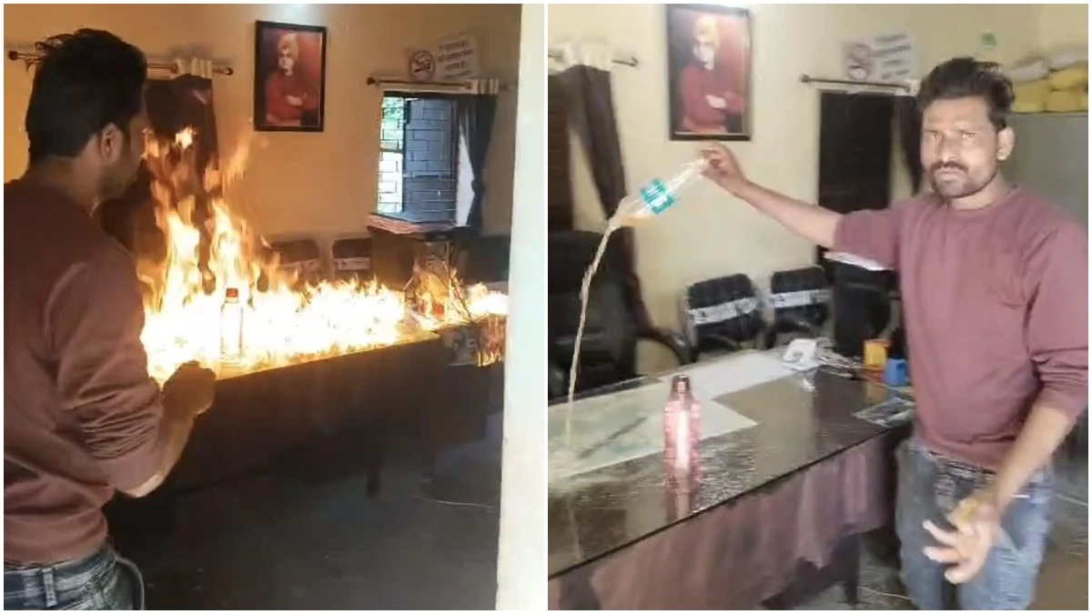 रतलाम में ग्रामीण ने पेट्रोल डालकर पंचायत कार्यालय में लगाई आग, योजनाओं का लाभ नहीं मिलने से था परेशान