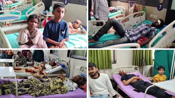 दुर्ग में शादी से लौटते समय बड़ा बस हादसा, बारातियों में मची चीख-पुकार, बच्चों सहित 19 घायल