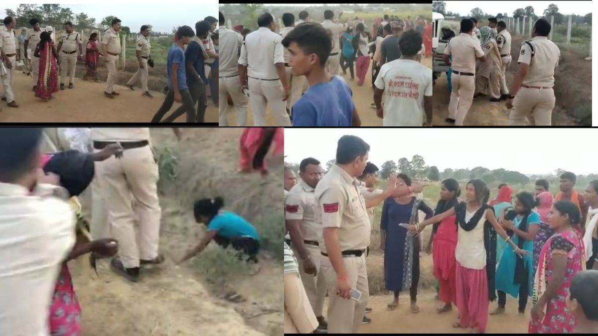 Ambikapur News: महिला को लात से मारने का वीडियो वायरल, आप ने किया प्रदर्शन