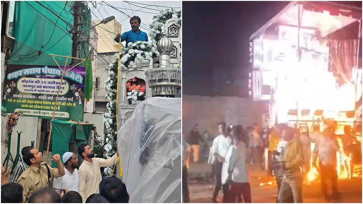 रतलाम जिले में बारिश से बचाने ताजिए के ऊपर लगाई थी लोहे की शीट, 11केवी की बिजली लाइन के संपर्क में आने से हुआ हादसा
