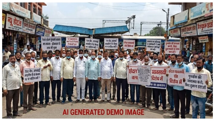 682 दुकानदारों को राहत, 18 पर बेदखली की तलवार: बुधवारी बाजार के व्यापारियों ने रेलवे की कार्रवाई को बताया अन्याय