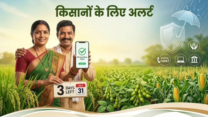 किसानों के लिए बड़ा अपडेट: फसल नुकसान का मुआवजा चाहिए तो 31 जुलाई तक बीमा कराएं, जान लें 72 घंटे का नियम