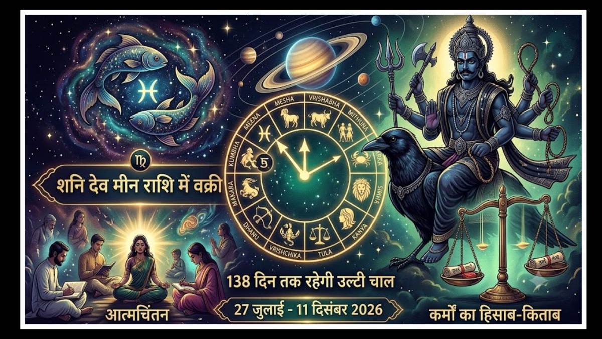 शनि देव आज मीन राशि में होंगे वक्री: 138 दिनों तक रहेगी उल्टी चाल, जानें सभी 12 राशियों पर क्या पड़ेगा प्रभाव
