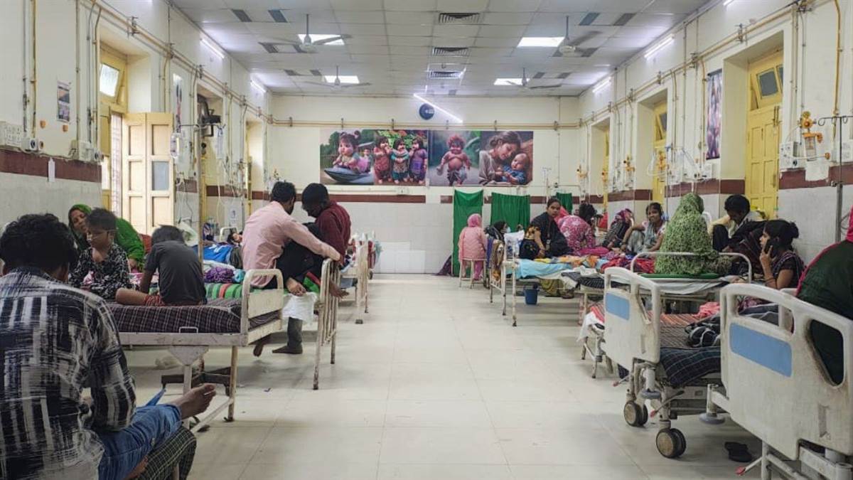 ग्वालियर के कमलाराजा अस्पताल में Central AC बंद, HDU बना सामान्य वार्ड, 1 बेड पर 2-3 बच्चों का इलाज