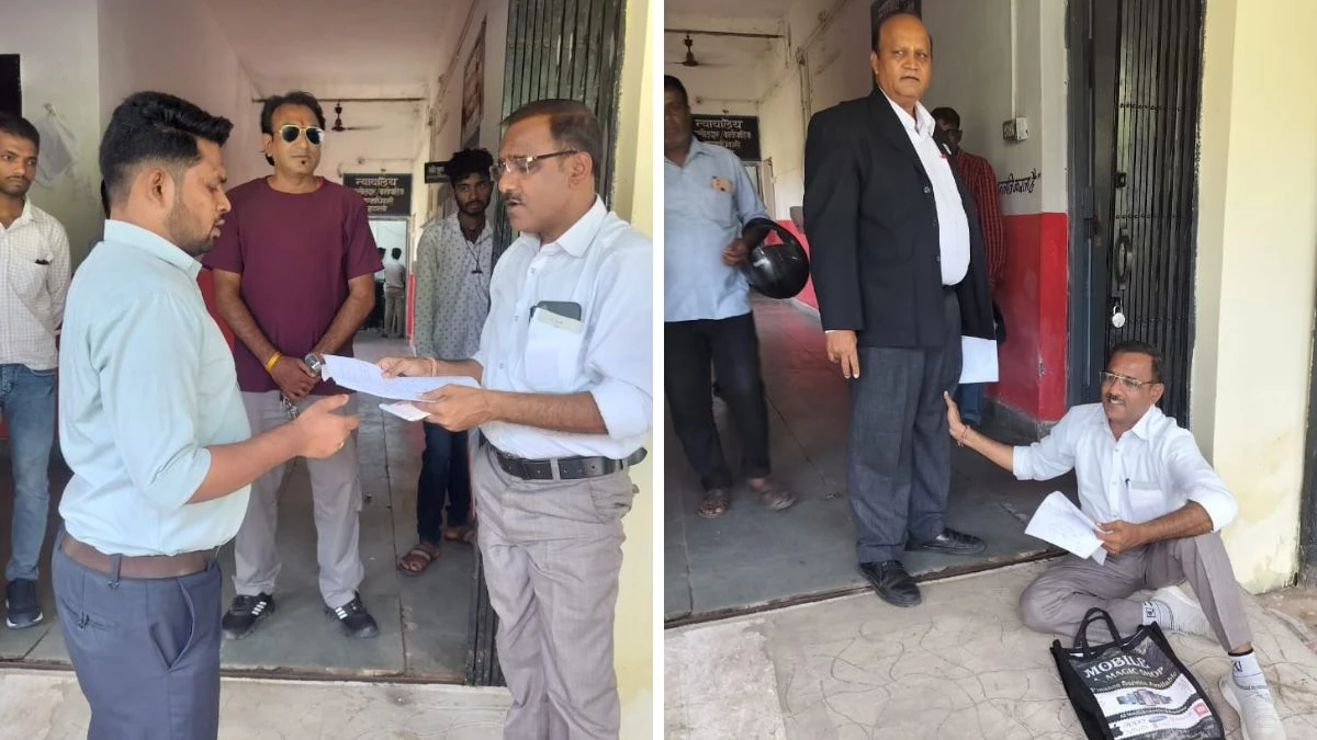 बाबुओं ने गुमा दी जमीन की फाइलें, 51000 का चेक लेकर तहसील पहुंचा किसान - चौखट पर बैठकर कहा, जिसने ढूंढ़ा उसे दूंगा इनाम