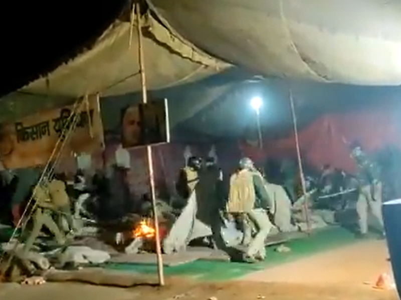 Farmers Protest and Violence Live Update Big action in Baghpat farmers forced removed last night