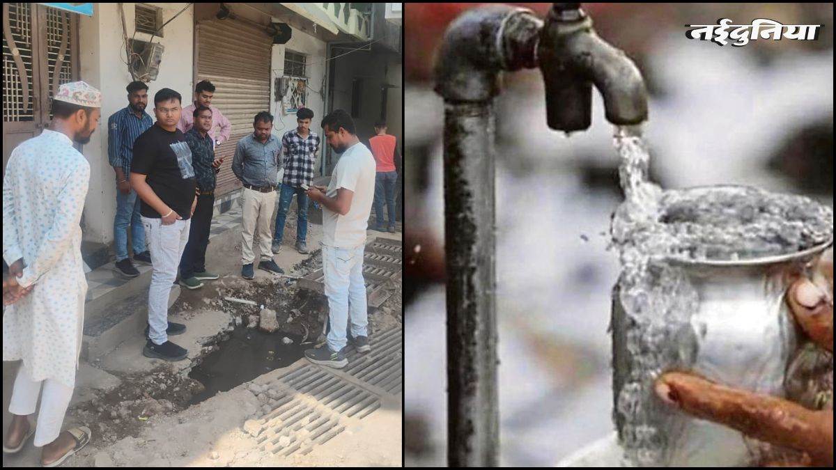 भागीरथपुरा के बाद झाबुआ के हुसैनी चौक पर मिला दूषित जल, पेयजल लाइन में मिल रहा था नाली का दूषित पानी