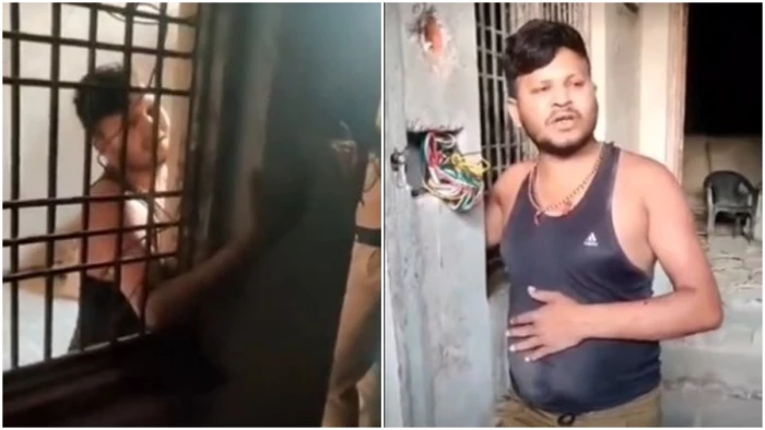 सरिया चोरी करने घुसा युवक रातभर जाली में फंसा रहा, सुबह मकान मालिक की नज़र पड़ी तो पुलिस को बुलाया