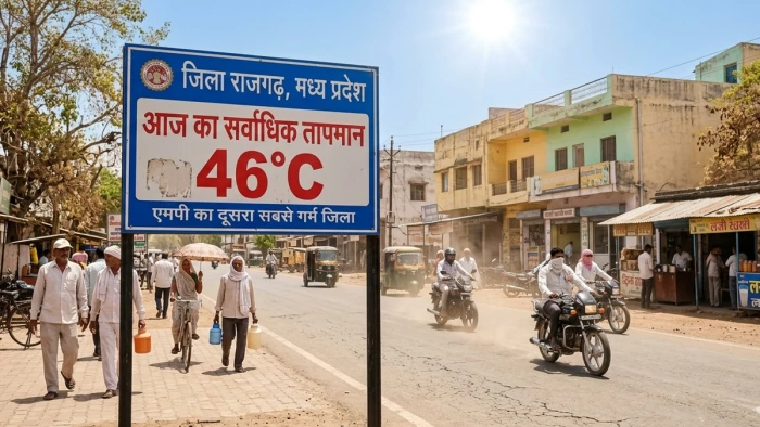 MP का दूसरा सबसे गर्म जिला रहा राजगढ़, पहली बार 46.0 डिग्री पहुंचा तापमान