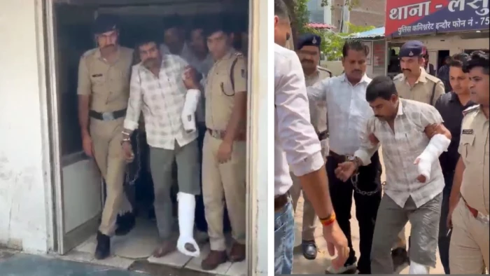 इंदौर में पेट्रोल पंप पर हुए चर्चित हत्याकांड का मुख्य आरोपी गुलशन यादव गुजरात से गिरफ्तार, एक पैर टूटा