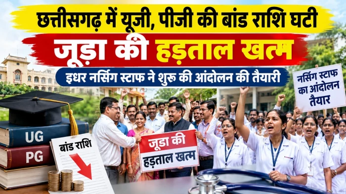 छत्तीसगढ़ में यूजी, पीजी की बांड राशि घटाई तो जूडा की हड़ताल खत्म, इधर नर्सिंग स्टाफ ने शुरु की आंदोलन की तैयारी