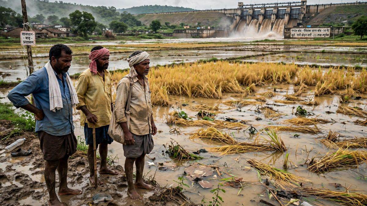 CG के धमतरी में बाढ़ से 4000 हेक्टेयर धान फसल डूबी, पीएम फसल बीमा के बाद भी नहीं मिलेगा लाभ; किसानों की बढ़ी चिंता
