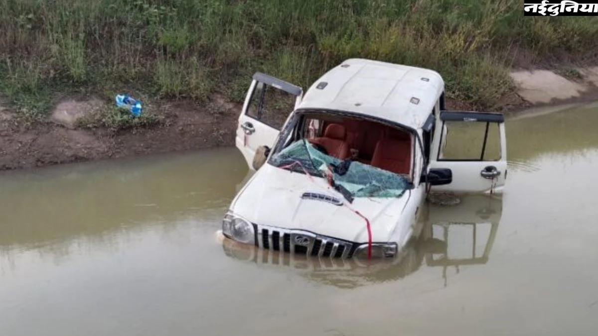 CG Accident: अनियंत्रित होकर नहर में गिरी तेज रफ्तार स्कॉर्पियो, दो की मौत; चार घायल