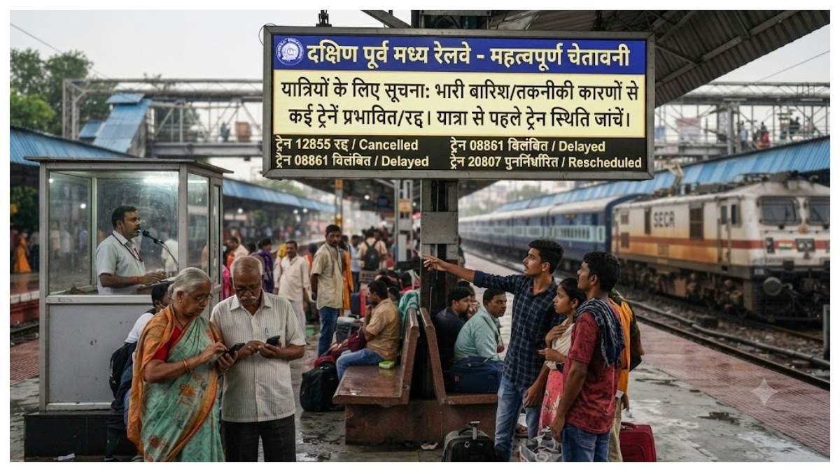 दक्षिण पूर्व मध्य रेलवे ने जारी की चेतावनी, यात्रा से पहले जरूर जांच लें अपनी ट्रेन की स्थिति, रेलवे ने जारी की एडवाइजरी