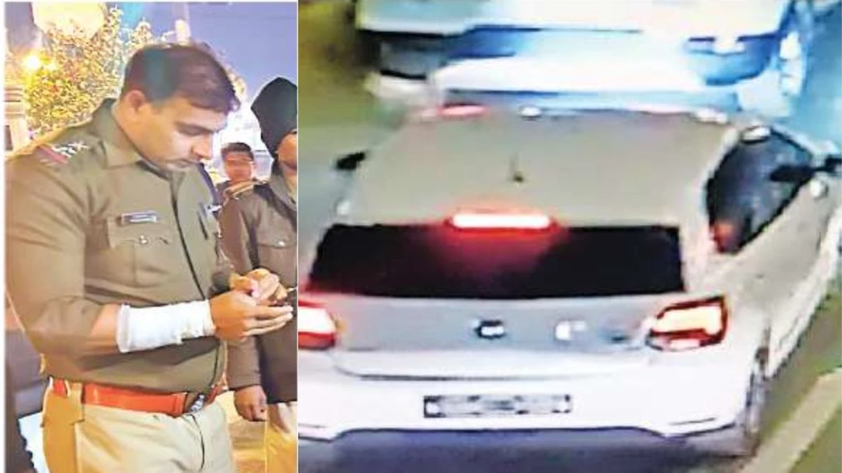 ग्वालियर में बिना नंबर की कार के चालक ने ट्रैफिक थाना प्रभारी को कुचलने का किया प्रयास, कलाई और पंजे में कांच घुसा