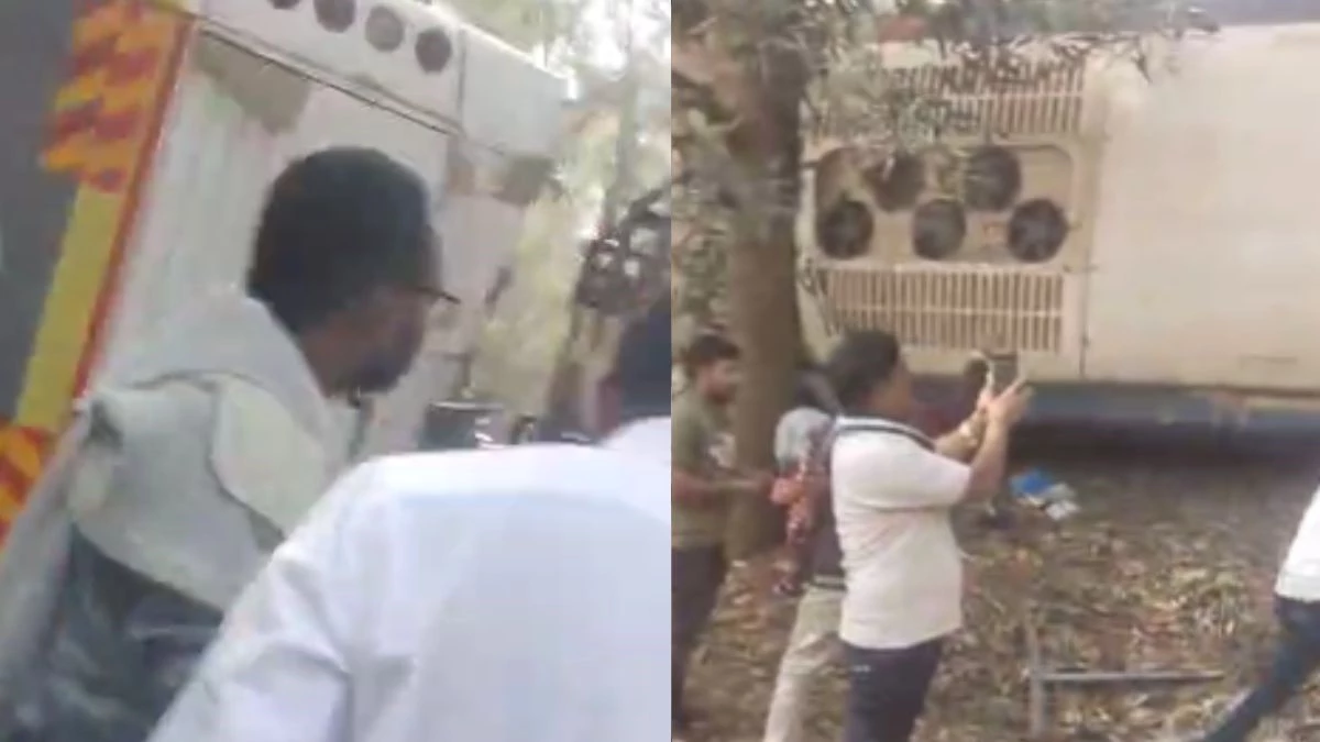 कांकेर में अनियंत्रित होकर पलटी यात्रियों की बस, 32 लोग हुए घायल