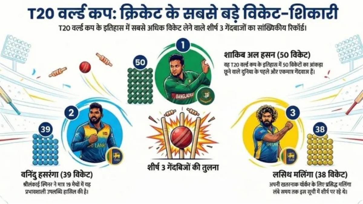 T20 World Cup में सबसे ज्यादा विकेट लेने वाले टॉप-5 गेंदबाज, क्या लिस्ट में भारतीय बॉलर का नाम है शामिल?