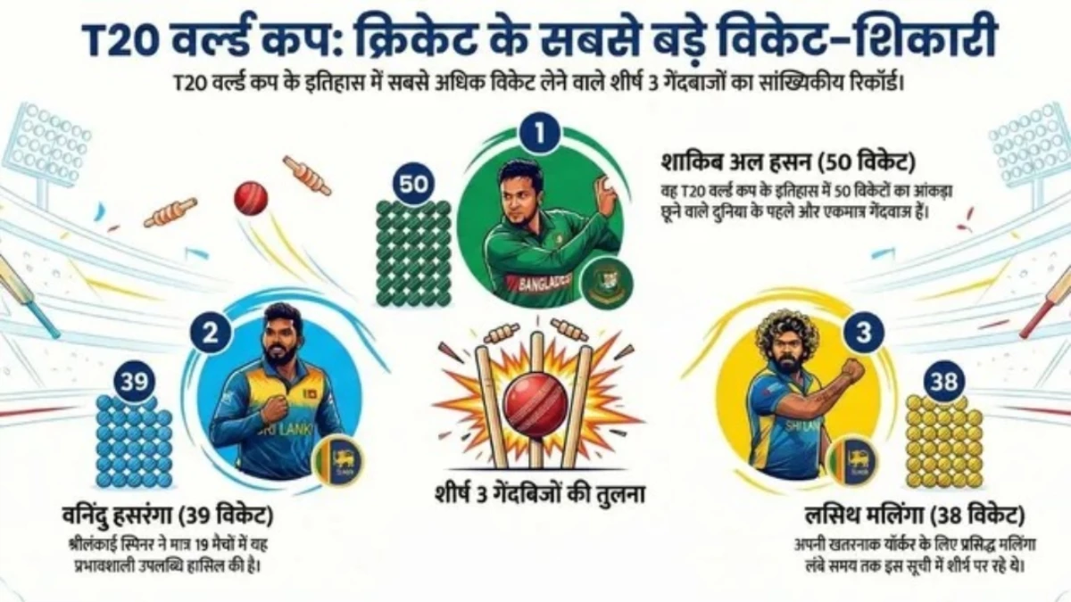 T20 World Cup में सबसे ज्यादा विकेट लेने वाले टॉप-5 गेंदबाज, क्या लिस्ट में भारतीय बॉलर का नाम है शामिल?