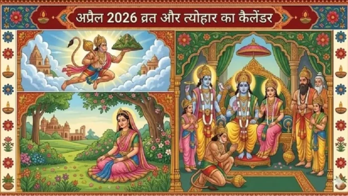 अप्रैल 2026 में व्रत-त्योहारों की भरमार, जानें हनुमान जयंती से अक्षय तृतीया तक सभी महत्वपूर्ण तिथियां और शुभ मुहूर्त