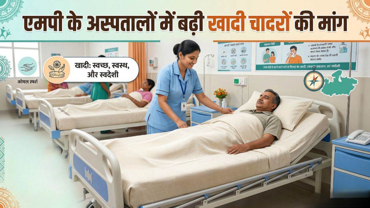 इंदौर बना खादी सप्लाई का हब, प्रदेशभर के सरकारी अस्पतालों में बढ़ी खादी चादरों की मांग, 20 हजार से ज्यादा का मिला ऑर्डर