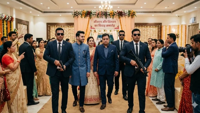 डॉक्टर की शादी में चार गनर लेकर पहुंचा मुंबई का बिल्डर, दूल्हा हंसा तो विवाद, फोन पर धमकाया