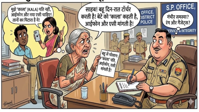 पति को ‘काला’ कहकर ताने, आईफोन-एसी की डिमांड... बहू से परेशान सास पहुंची एसपी ऑफिस