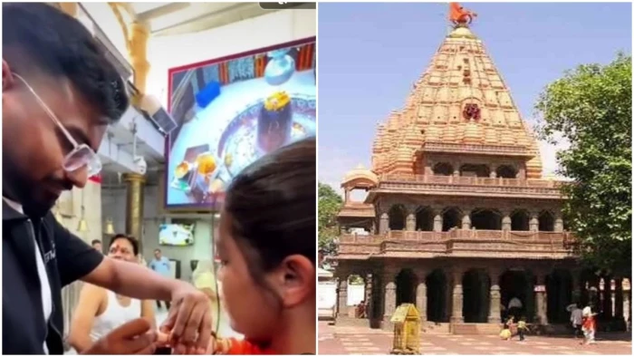 महाकाल मंदिर के गणेश मंडपम में दिल्ली के कपल ने एक-दूसरे को पहनाई अंगूठी, वीडियो वायरल होने पर भड़की मंदिर समिति