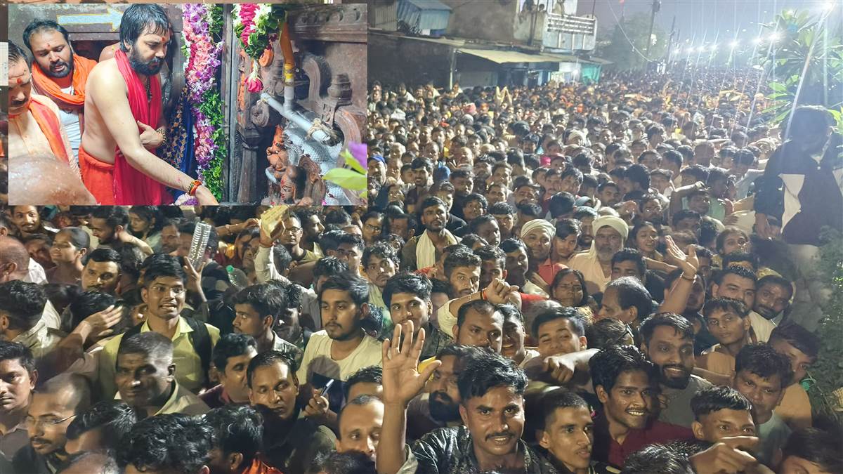 उज्‍जैन में रात 12 बजे खुले नागचंद्रेश्वर मंदिर के पट, साल में एक बार खुलते हैं, कतार में 25 हजार श्रद्धालु