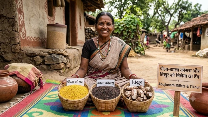अबूझमाड़ की कृषि विरासत को मिलेगी दुनियाभर में पहचान, पीला-काला कोसरा और तिखुर को मिलेगा GI टैग