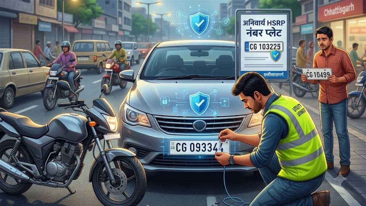 छत्तीसगढ़ में हाई सिक्योरिटी नंबर प्लेट लगाने में एजेंसियां फिसड्डी, 42 लाख वाहन बिना HSRP; जान लें क्या है शुल्क