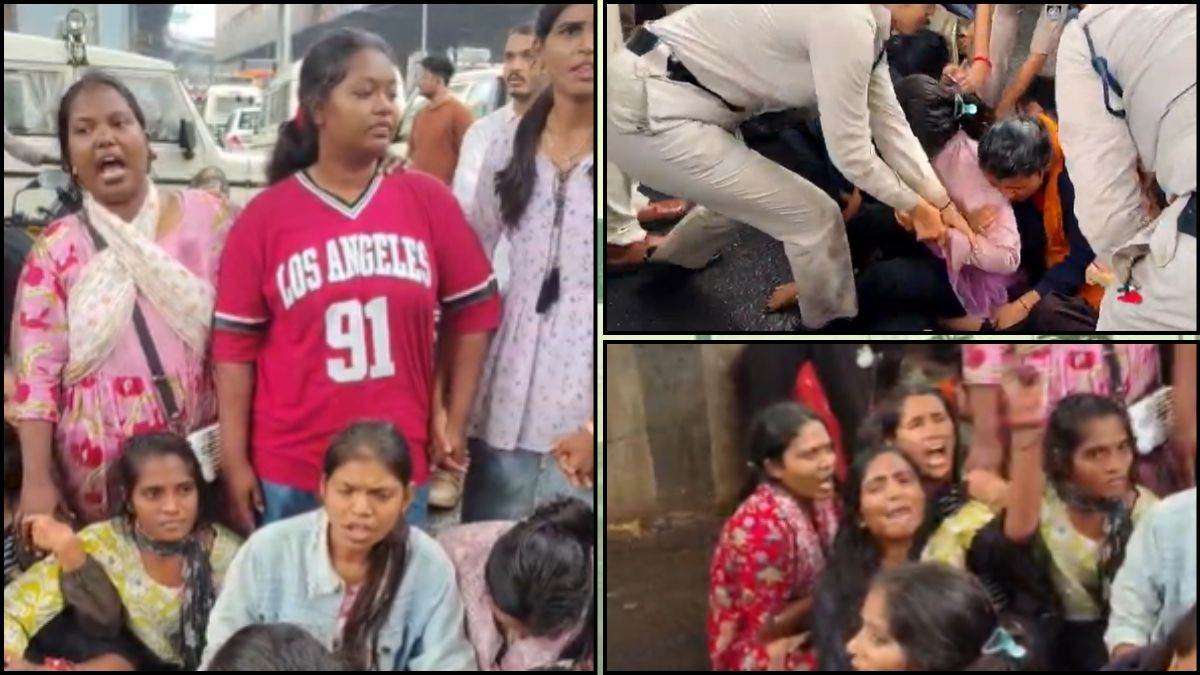 भोपाल में प्राथमिक शिक्षक अभ्यर्थियों का फूटा गुस्सा... सड़क पर लेटकर किया चक्काजाम, पुलिस से धक्का-मुक्की