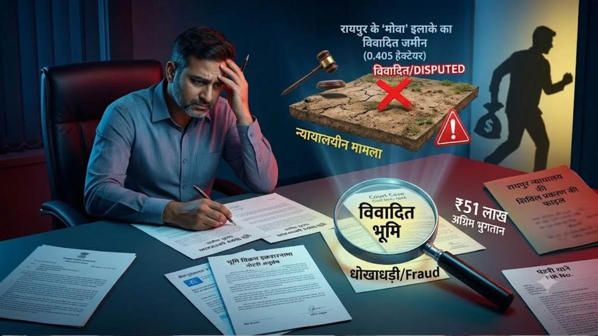 रायपुर में जमीन के नाम पर 51 लाख की ठगी, विवादित प्लॉट को खुद का बताकर किया सौदा, आरोपी पर केस दर्ज
