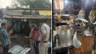 सतना रेलवे स्टेशन की कैंटीन में तेज रफ्तार कार घुसी, नशेड़ी युवकों ने की जमकर तोड़फोड़