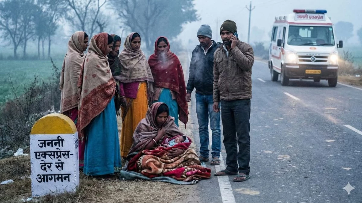 नहीं आई जननी एक्सप्रेस, सड़क पर गूंजी किलकारी