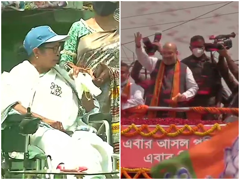 Assembly elections: अमित शाह व ममता बनर्जी ने झोंकी ताकत, देखिए नंदीग्राम की तस्वीरें