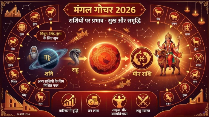 मंगल गोचर 2026: चमकेगा इन 3 राशियों का भाग्य, 2 अप्रैल से शुरू होगा 'गोल्डन टाइम', करियर में आएगा बड़ा उछाल